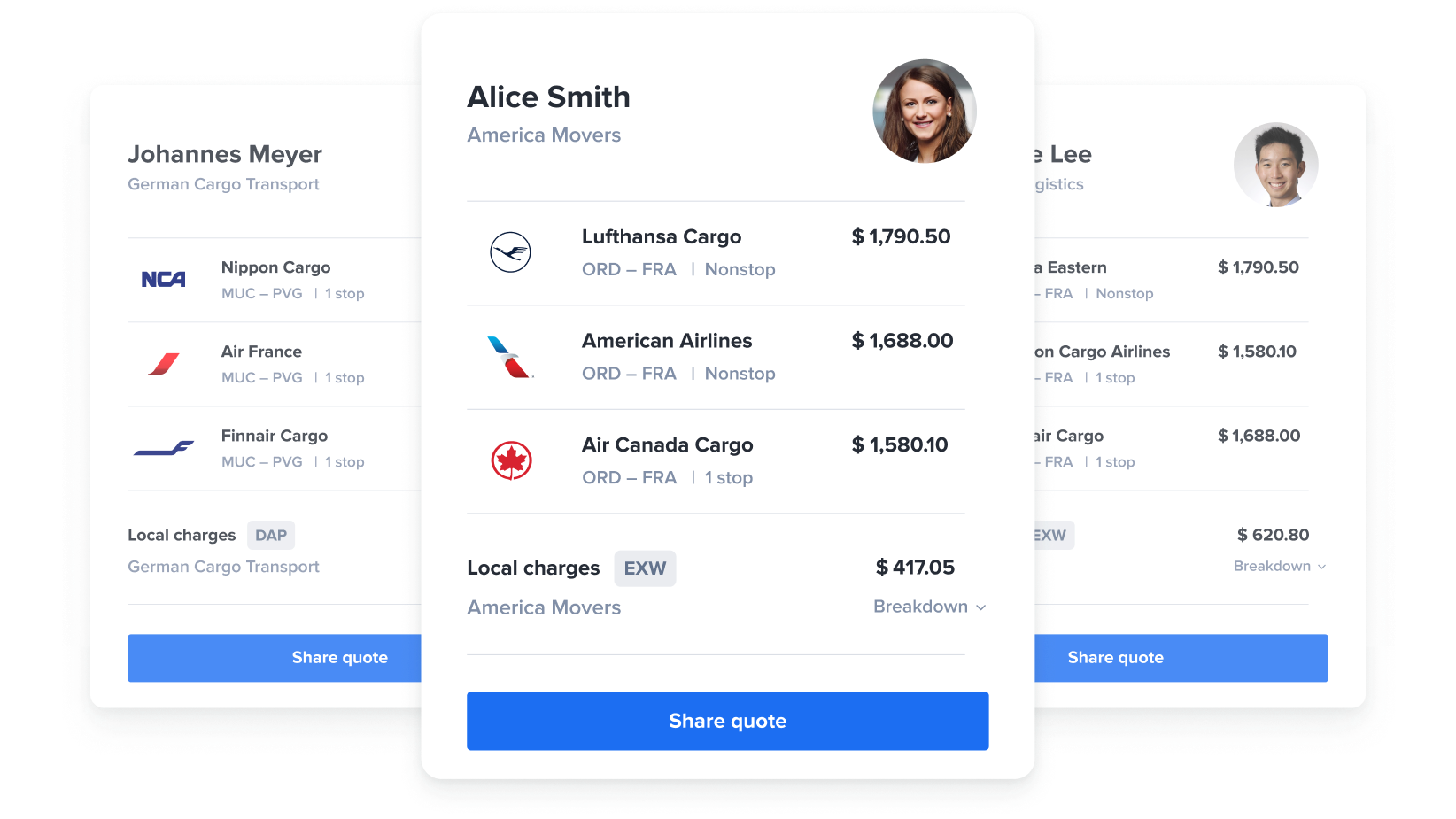 cargo.one Get airline and agent rates within seconds, not hours.